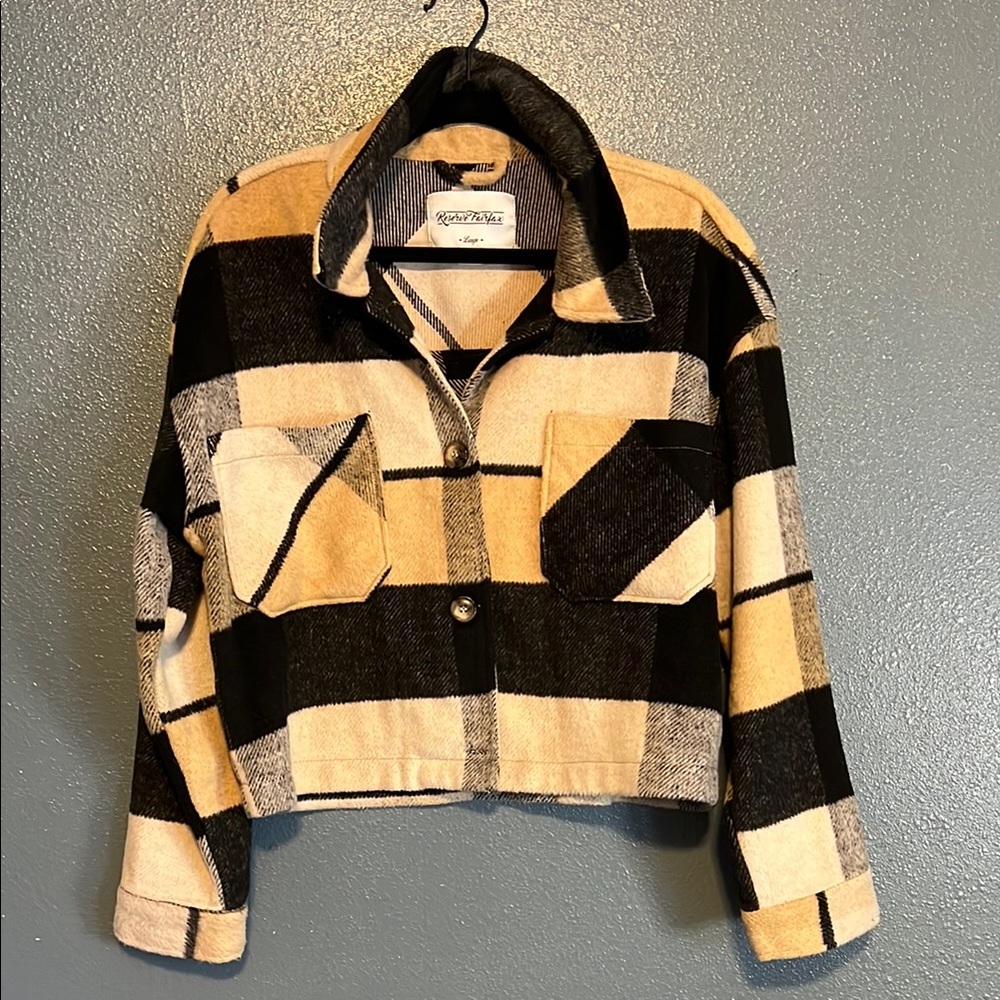 Plaid Black and Tan Jacket